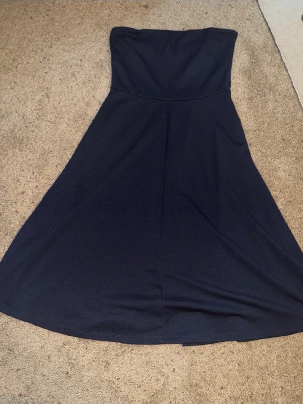 The Limited Strapless Navy A-Line Dress Medium